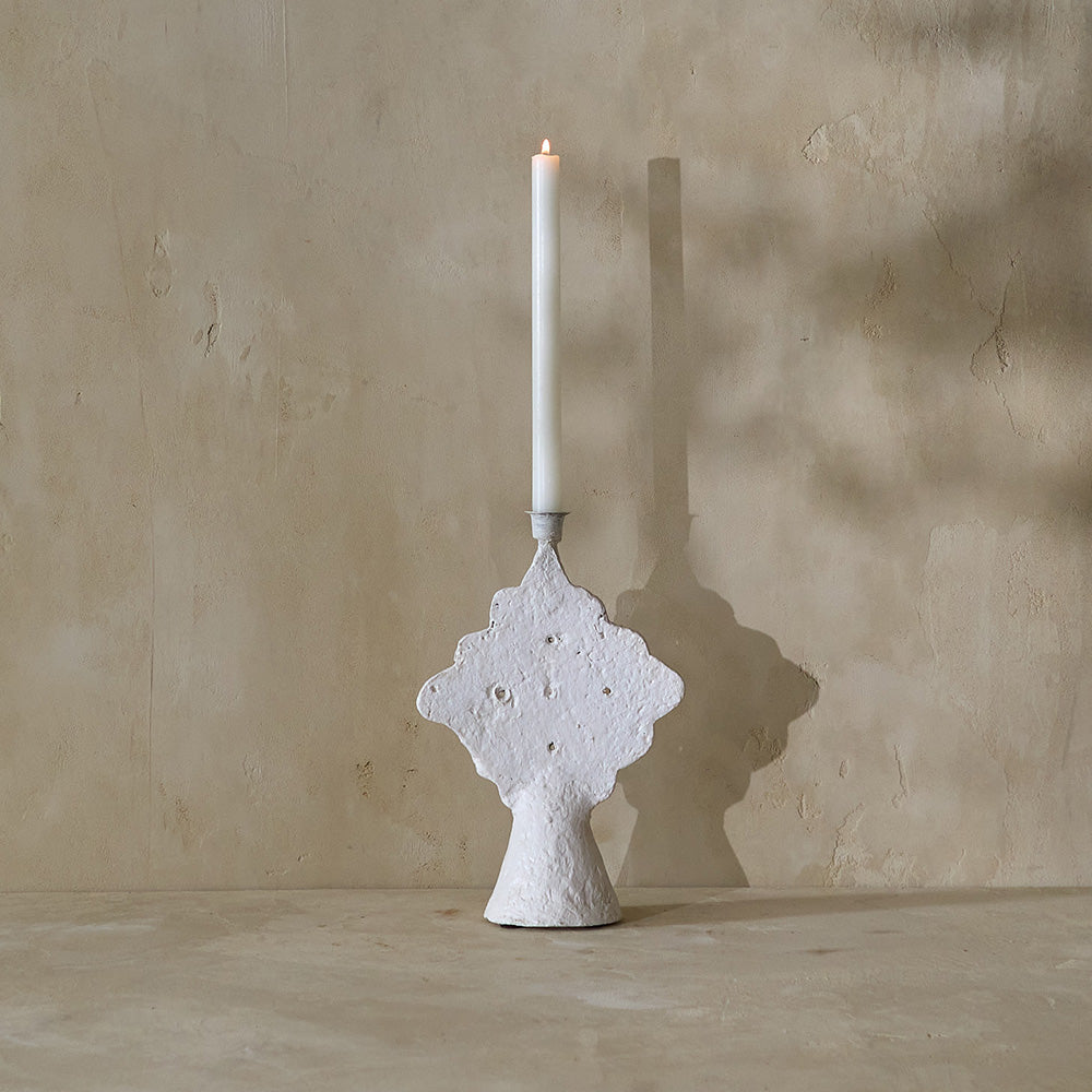 Hand-Made Paper Mache Candlestick Holder (A153)