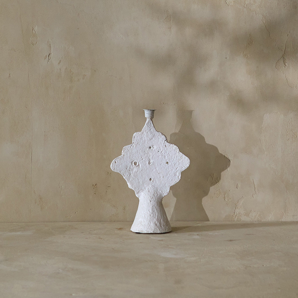 Hand-Made Paper Mache Candlestick Holder (A153)
