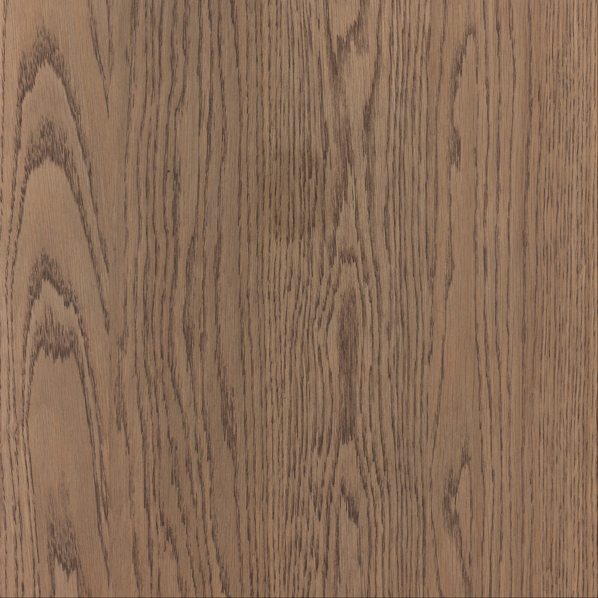Close-up of Kyra Cabinet in drifted oak showcasing rich wood grain texture.