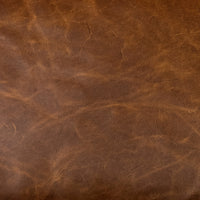 Raleigh Chestnut leather texture showing natural grain and warmth for Sawyer Chair.