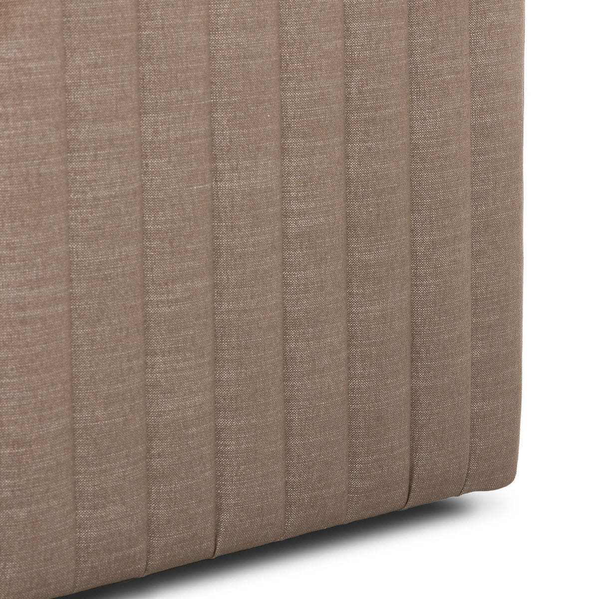 Auden Swivel Chair in Crypton Nomad Taupe with textured, ribbed fabric finish.