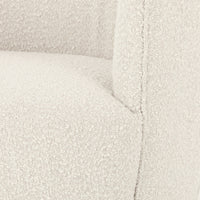 Close-up of the textured Knoll Natural fabric on the Soliel Swivel Chair.