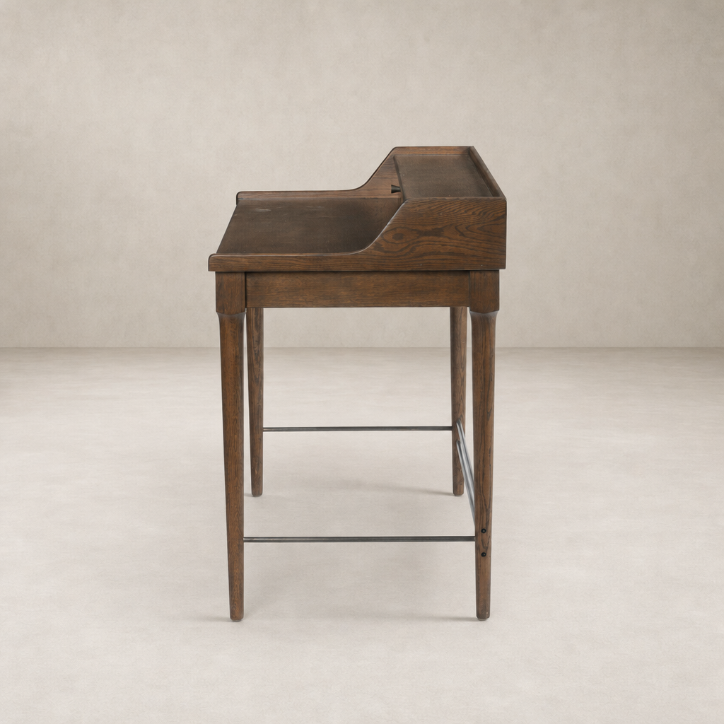 Quince Desk in Dark Toasted Oak with sleek design and elegant finish.