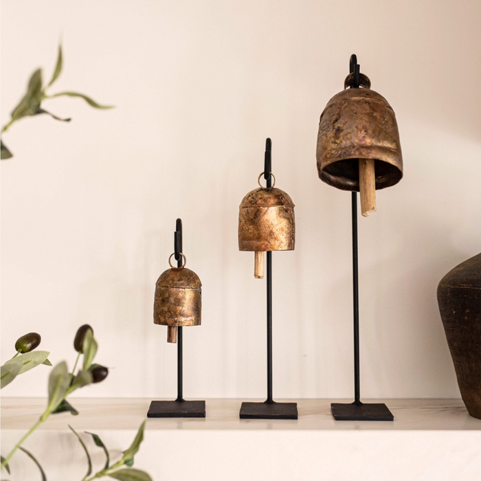 Vintage inspired Bells with Iron Stands