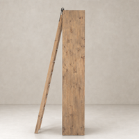 Tahoe Bookshelf in smoked pine with a sleek, tall design and ladder feature.
