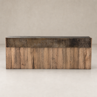 Rustic Oak Beckett Console Table featuring a textured wooden finish and sleek design.
