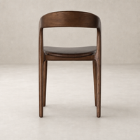Amato Dining Chair in Sonoma Coco with smooth curved backrest and sleek legs.