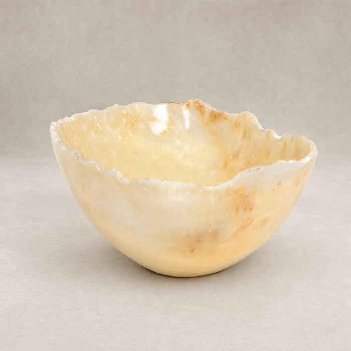 Jet Live Edge Bowl in onyx features a unique organic shape and smooth, polished finish.