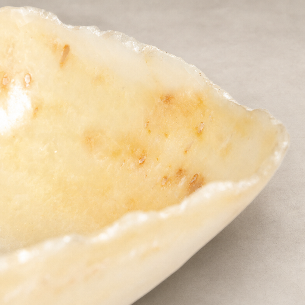 Onyx Jet Live Edge Bowl featuring a natural, organic shape and glossy finish.