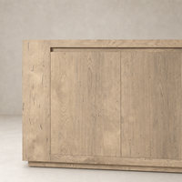 Biscay Sideboard in whitewash rustic wormwood oak with a textured finish.