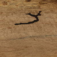 Detail of the Brisa Console Table highlighting the unique grain patterns and rich wood texture.