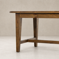 Savona Dining Table in waxed pine featuring a sleek, sturdy design and smooth edges.
