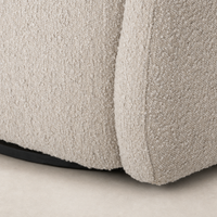Knoll Sand fabric texture of the Rose Swivel Chair showcasing soft, inviting feel.