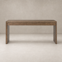 Rustic grey Zinnia Desk with sleek lines and a minimalist design.