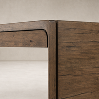 Rustic grey Zinnia Desk corner showcasing a smooth finish and clean lines.