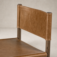 Bremen Bar + Counter Stool in Sonoma Butterscotch with a smooth leather finish.