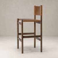 Bremen Bar + Counter Stool in Sonoma Butterscotch with stylish wooden frame.