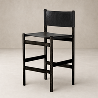 Bremen Bar + Counter Stool in Sonoma Black with Charcoal Parawood showcase sleek lines and modern design.