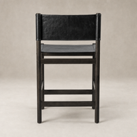Bremen Bar + Counter Stool in Sonoma Black with Charcoal Parawood, featuring sleek design.