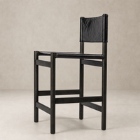 Bremen Bar + Counter Stool in Sonoma Black with Charcoal Parawood, showcasing sleek design and sturdy frame.