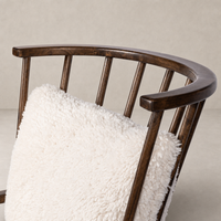 Whitley Chair in Andes Natural with a cozy textured seat cushion.