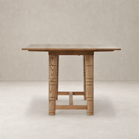 Aspen Top Console Table in Toasted Ash featuring a modern design and unique textured legs.