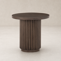 Stylish Ashford End Table with a round top and fluted pedestal base.