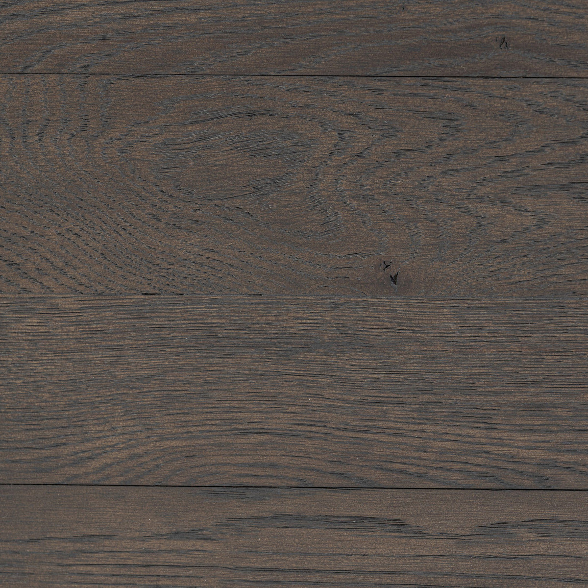 Smoked black resawn oak texture of Belmont 6 Door Sideboard with rich grain detail.