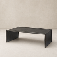 Fairview Coffee Table in smoked black resawn oak with a sleek, minimalist design.