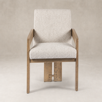 Somerton Ash dining armchair with textured upholstery and modern design.