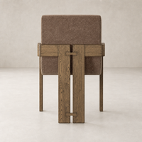 Altair Mushroom dining armchair with a minimalist design and stylish wooden frame.