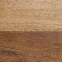 Caramel Rubberwood surface of the Koa Desk showcasing rich grain patterns and smooth finish.