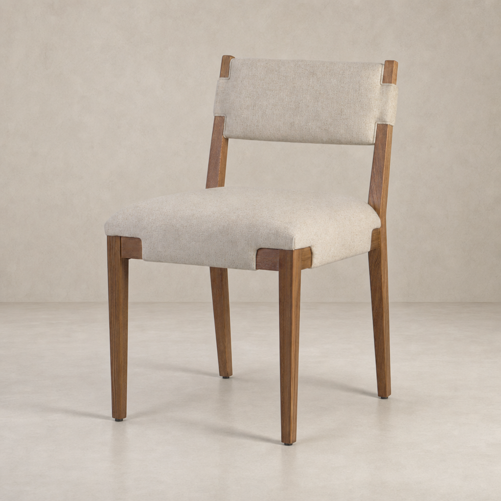Nori Dining Chair in Antwerp Natural featuring clean lines and a cozy upholstery.