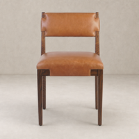 Nori Dining Chair in Sonoma Chestnut with a sleek wooden frame and upholstered seat.