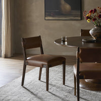Nori Dining Chair in Sonoma Chestnut with sleek design and plush seating.