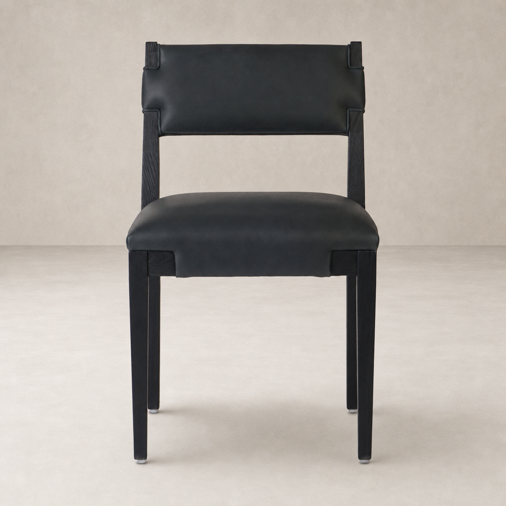 Nori Dining Chair in Brickhouse Black with sleek lines and modern design.