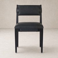Nori Dining Chair in Brickhouse Black with sleek lines and modern design.