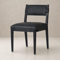 Nori Dining Chair in Brickhouse Black with sleek lines and minimalist design.