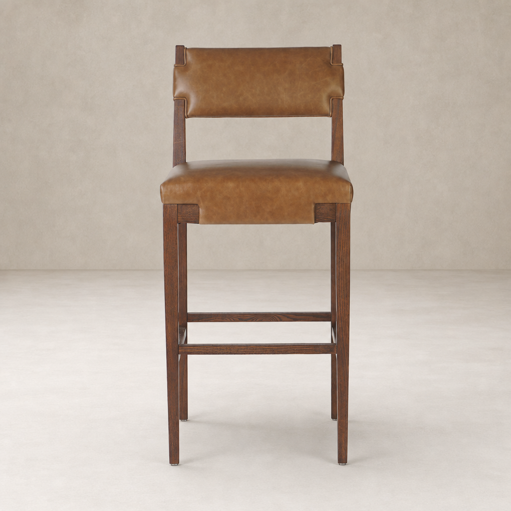 Bex Bar + Counter Stool in Sonoma Chestnut featuring a sleek design and sturdy legs.