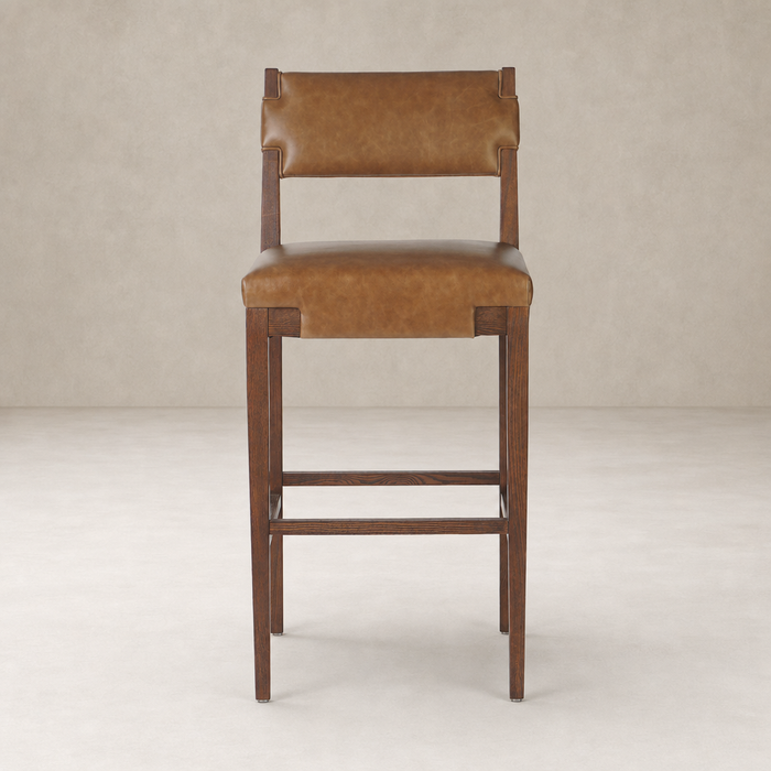 Bex Bar + Counter Stool in Sonoma Chestnut featuring a sleek design and sturdy legs.