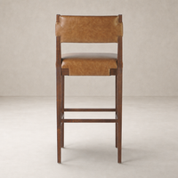 Bex Bar + Counter Stool in Sonoma Chestnut featuring a sturdy frame and comfortable backrest.