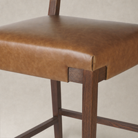 Bex Bar + Counter Stool in Sonoma Chestnut featuring a smooth, plush seat and sturdy wooden frame.