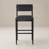 Bex Bar + Counter Stool in Brickhouse Black with sleek design and comfortable seat.