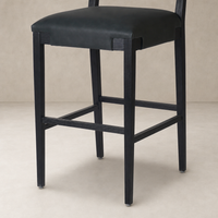 Bex Bar + Counter Stool in Brickhouse Black featuring a sleek design and sturdy legs.