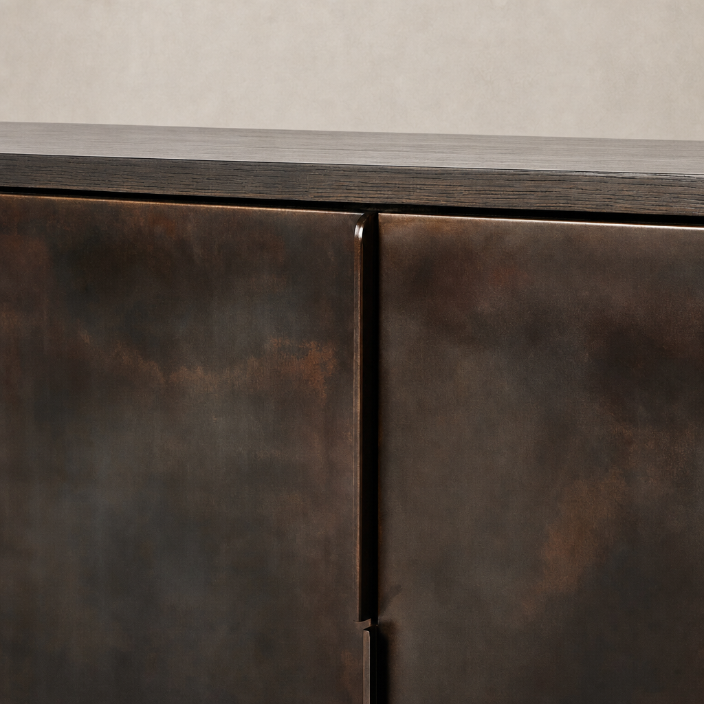 Lazuli Bookcase in Espresso Oak featuring sleek lines and a rich finish.