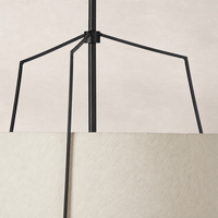 Matte black pendant light with a minimalist design and textured shade.