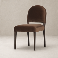 Marfa Dining Chair in Sapphire Coco with soft velvet upholstery and sleek legs.