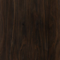 Detail of the Maelle Console Table showcasing its rich, dark wood grain and elegant finish.