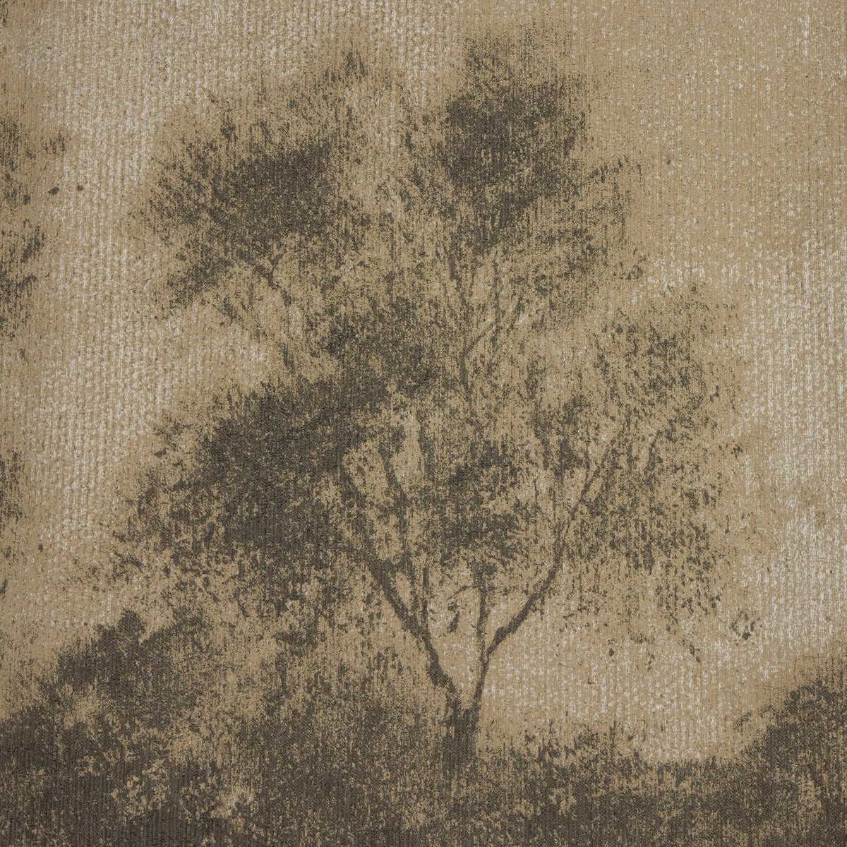 Highland Haze fabric by Aileen Fitzgerald in Hillside Haze, featuring a textured tree design.