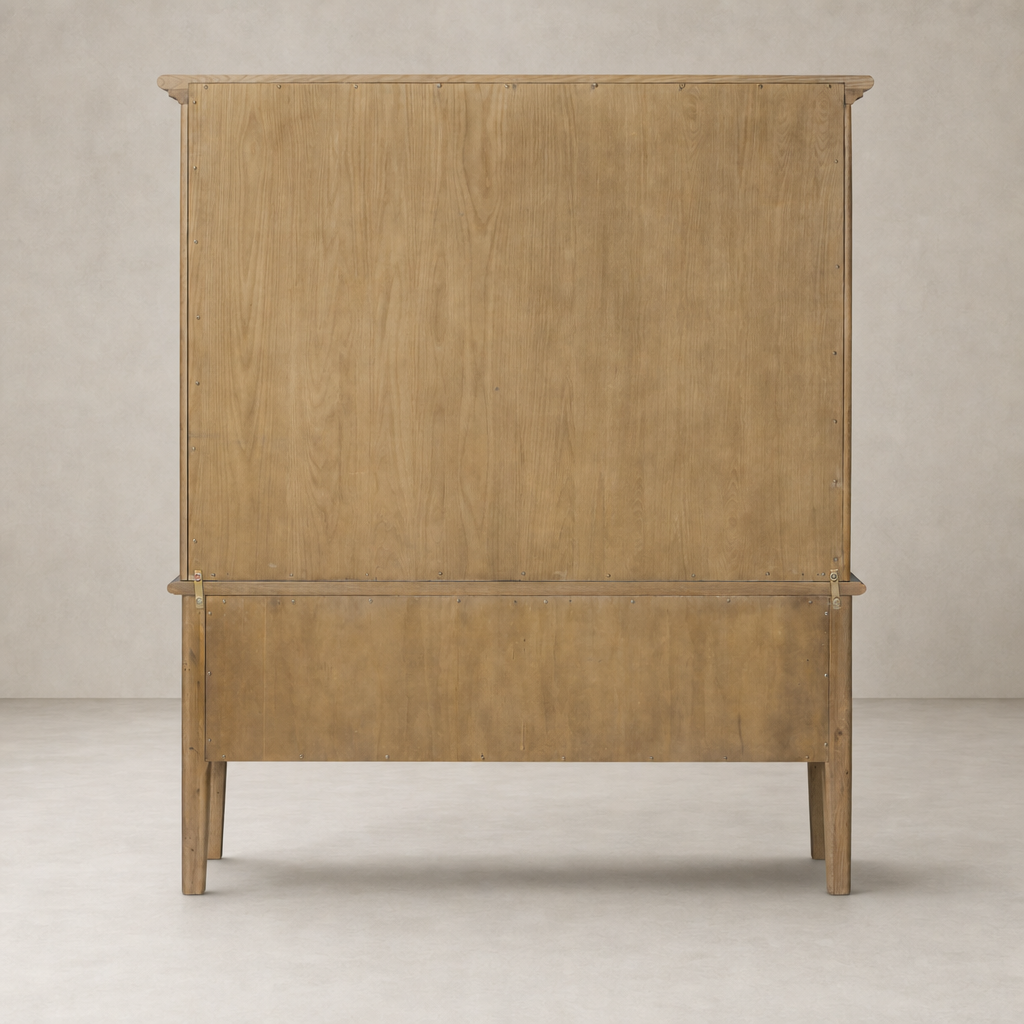 Lagos Cabinet in Worn Oak featuring a minimalist design and natural wood finish.